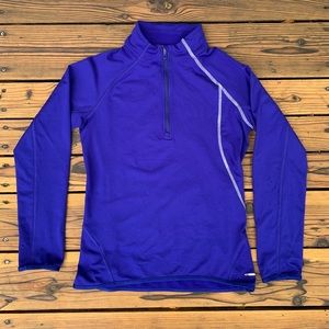 Salomon women’s purple active wear jacket size small quarter zip pullover